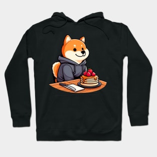 Shiba Inu Strawberry Pancakes Hoodie